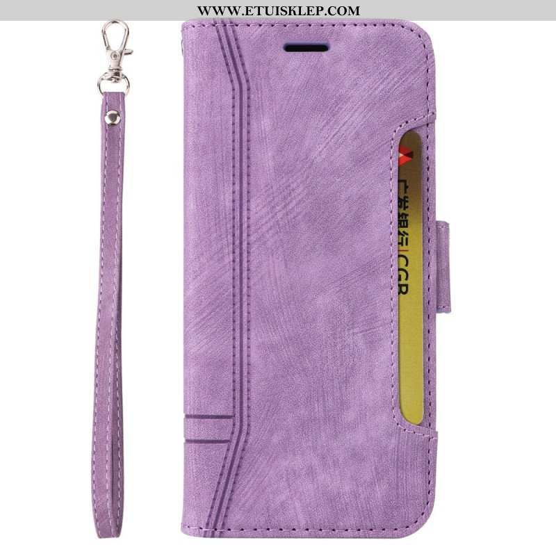 Skórzany Futerał do Xiaomi Redmi Note 12 5G Betopnice Przednie Etui Na Karty